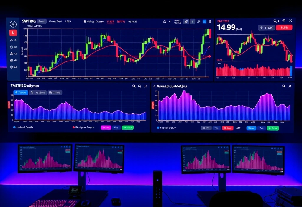 Premium features illustration showing advanced trading analytics dashboard