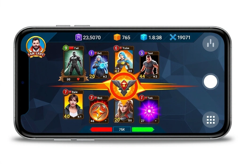 Strategy Nexus mobile game interface showing tactical card combat